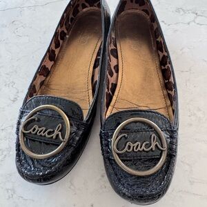 Coach Black Patent Leather Loafers